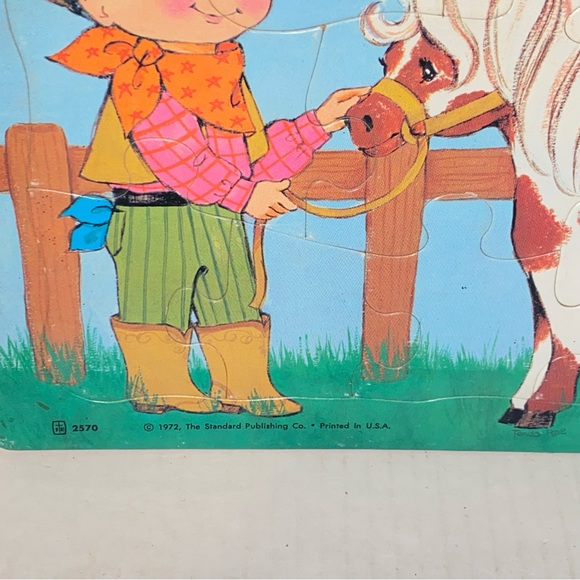 Vintage 1972 Standard Publishing Frame Tray Religious Childrens Puzzles Set of 2 - Picture 6 of 8